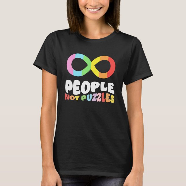 Camiseta Autism Awareness Acceptance People Not Puzzles Wom (Anverso)