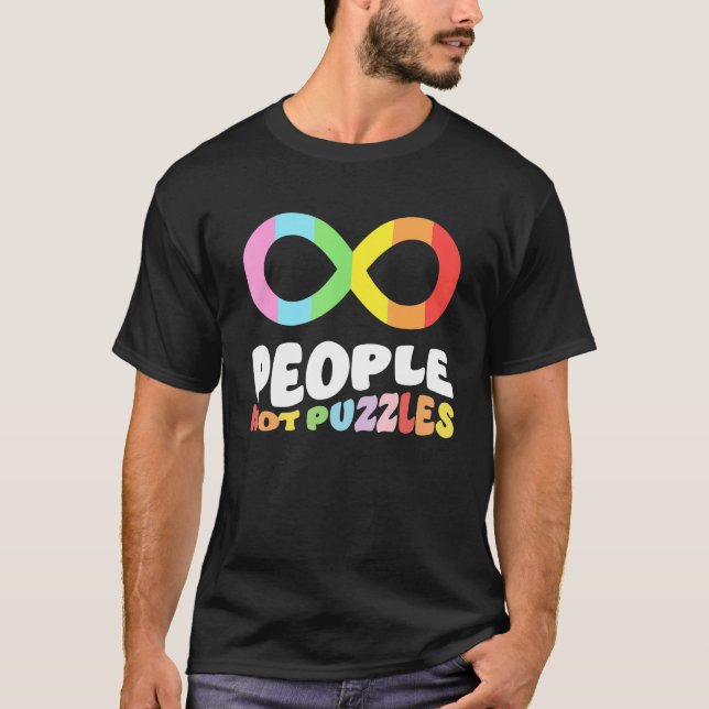 Camiseta Autism Awareness Acceptance People Not Puzzles Wom (Anverso)