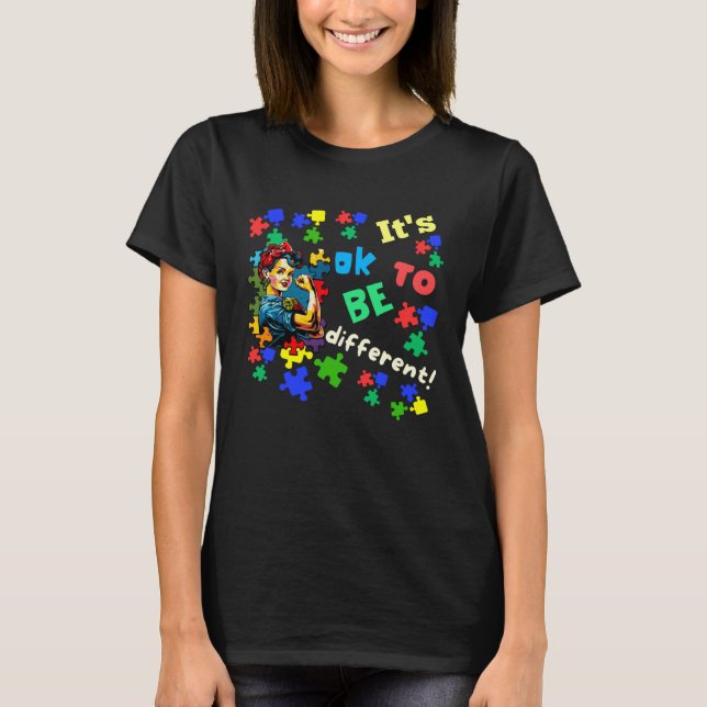 Camiseta Autism Awareness Acceptance Rosie Its Ok To Be Dif (Anverso)