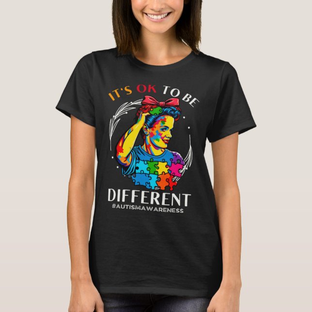 Camiseta Autism Awareness Acceptance Rosie Its Ok To Be Dif (Anverso)