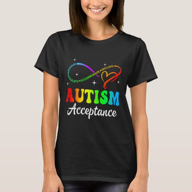 Camiseta Autism Awareness Aceptation Infinity Symbol Hombre (Anverso)