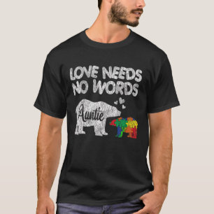 Camiseta Autism Awareness Auntie Bear Familia Autista Niños