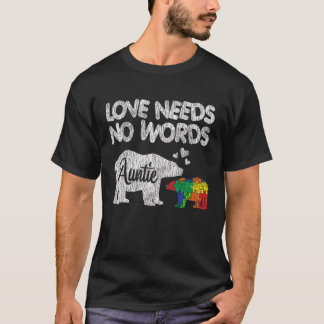 Camiseta Autism Awareness Auntie Bear Familia Autista Niños