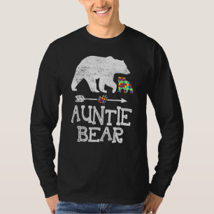 Camiseta Autism Awareness Auntie Bear Support Autistic Adul
