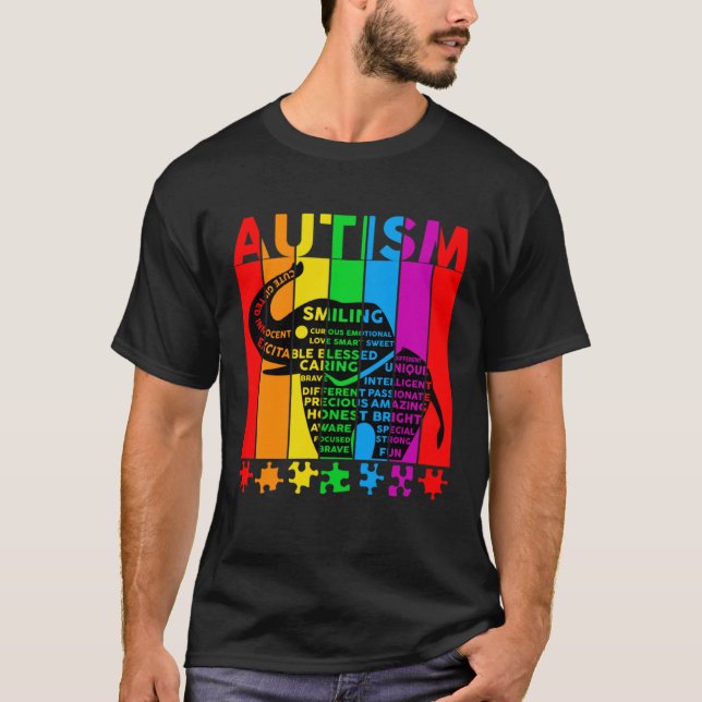 Camiseta Autism Awareness Autism Elephant Support Autism (Anverso)