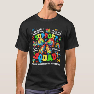 Camiseta Autism Awareness Autism Support Squad Coquette Bow