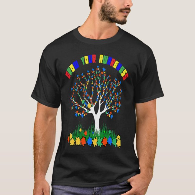 Camiseta Autism Awareness Autism Tree  For Autism Kids & Me (Anverso)