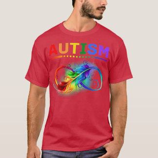 Camiseta Autism Awareness Autistic Support Feather Ribbon M