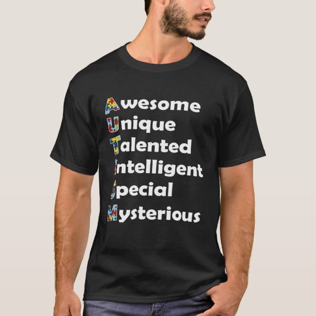 Camiseta Autism Awareness Awesome Unique Talented Intellige (Anverso)