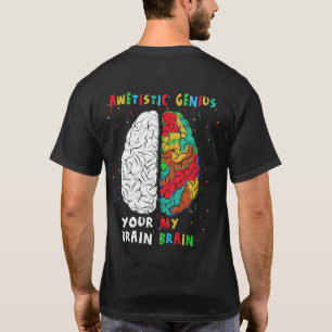 Camiseta Autism Awareness Awetistic Genius Brain