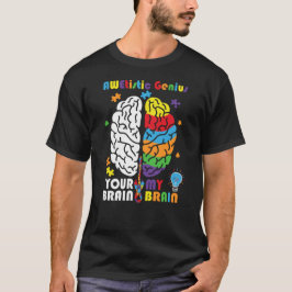 Camiseta Autism Awareness Awetistic Genius Braus Autistic