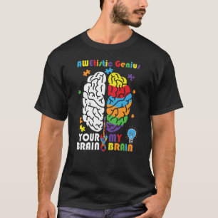 Camiseta Autism Awareness Awetistic Genius Braus Autistic