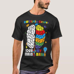 Camiseta Autism Awareness Awetistic Genius Braus Autistic