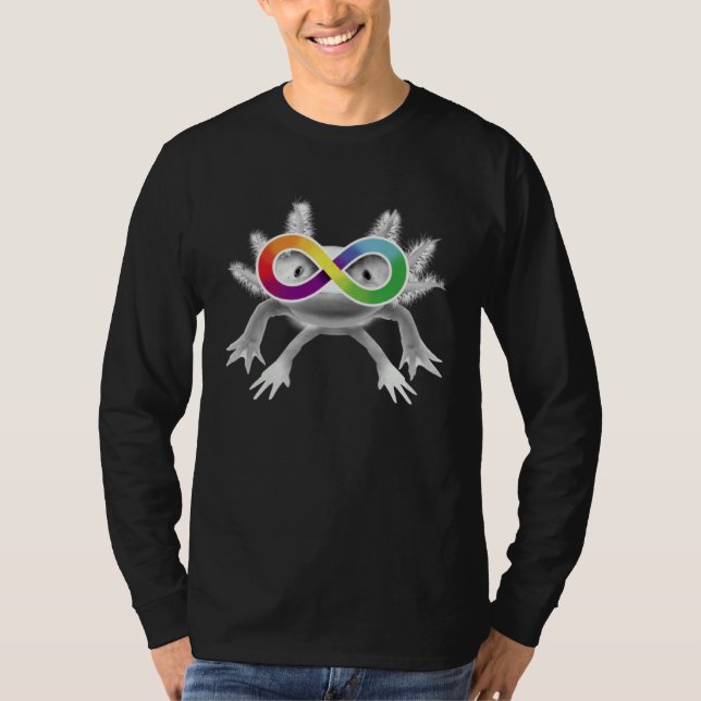 Camiseta Autism Awareness Axolotl with Infinity Symbol Glas (Anverso)