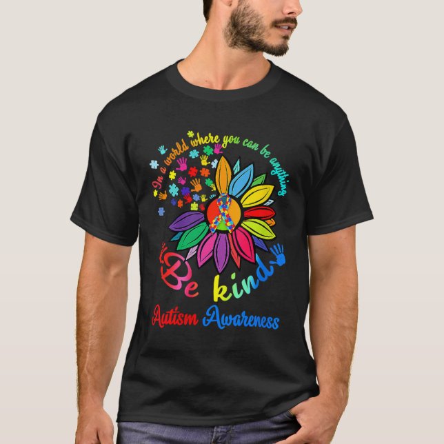 Camiseta Autism Awareness   Be Kind Puzzle Heart Kindness (Anverso)