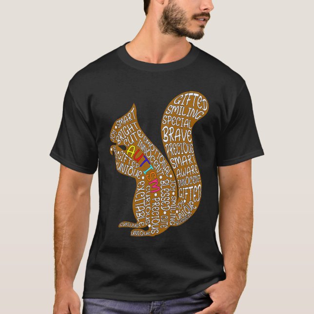 Camiseta Autism Awareness Big Brother Squirrel (Anverso)