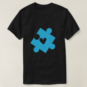 Camiseta Autism Awareness Blue Puzzle Piece Pocket