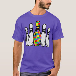 Camiseta Autism Awareness Bowling Sport Puzzle Different Mo