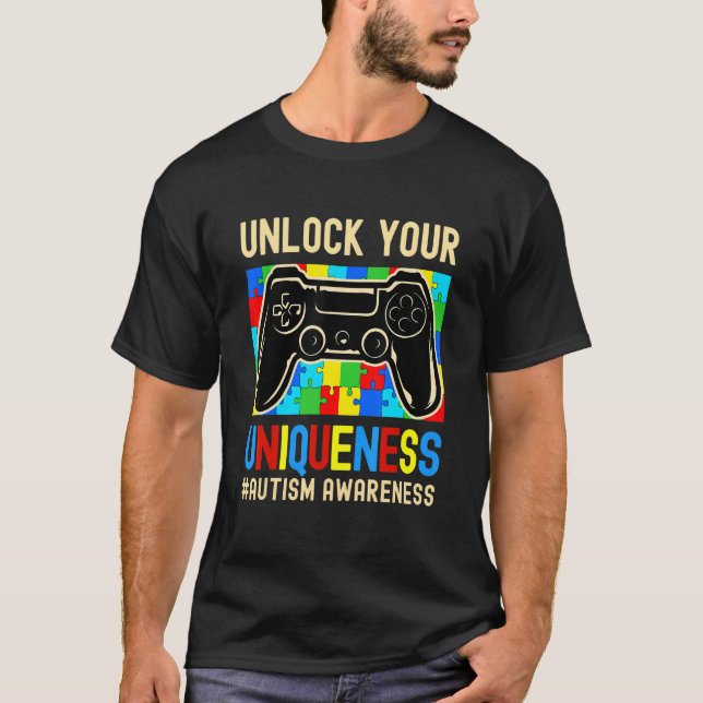 Camiseta Autism Awareness Boys Chicas Video Game Controller (Anverso)