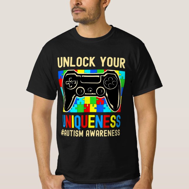 Camiseta Autism Awareness Boys Chicas Video Game Controller (Anverso)