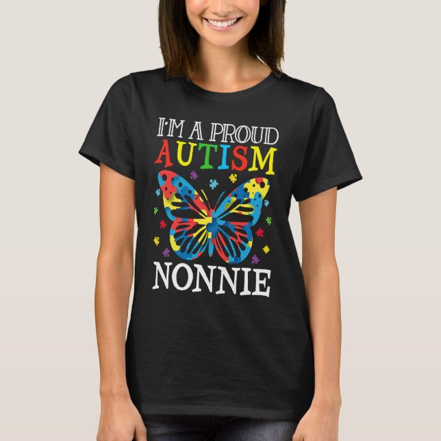 Camiseta Autism Awareness Butterfly I'm a Proud Autism Nonn (Anverso)