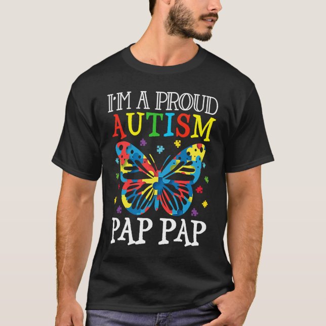 Camiseta Autism Awareness Butterfly Soy un orgulloso autism (Anverso)