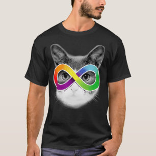 Camiseta Autism Awareness Cat Vestir Gafas Infinity