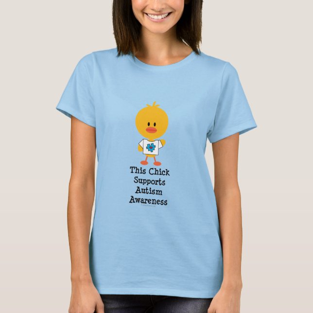 Camiseta Autism Awareness Chick Ringer T-shirt (Anverso)