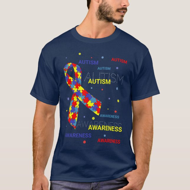 Camiseta Autism Awareness (Conciencia del autismo) da una c (Anverso)