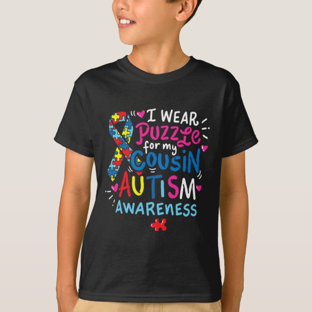 Camiseta Autism Awareness Cousin Gift Tee (Anverso)