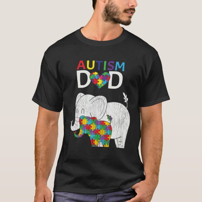Camiseta Autism Awareness Dad Father Autistic Kid Awareness (Anverso)