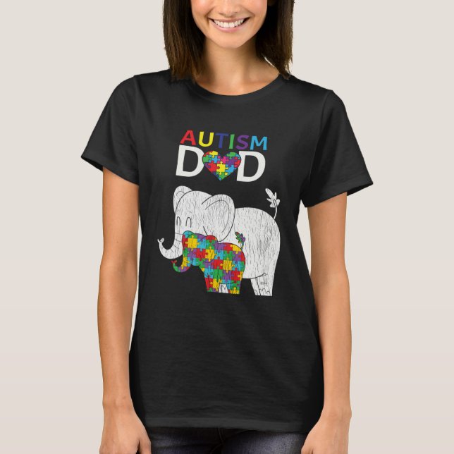 Camiseta Autism Awareness Dad Father Autistic Kid Awareness (Anverso)