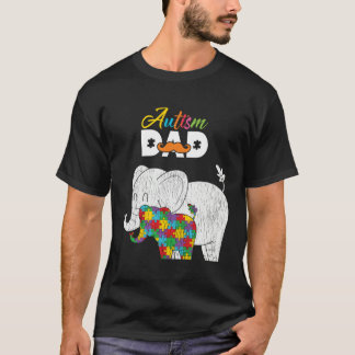Camiseta Autism Awareness Dad Proud Autistic Son Daughter E