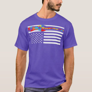Camiseta Autism Awareness Day Bandera de regalo Color de la