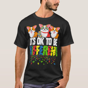 Camiseta Autism Awareness Day Corgi, It's Ok To Be Differen