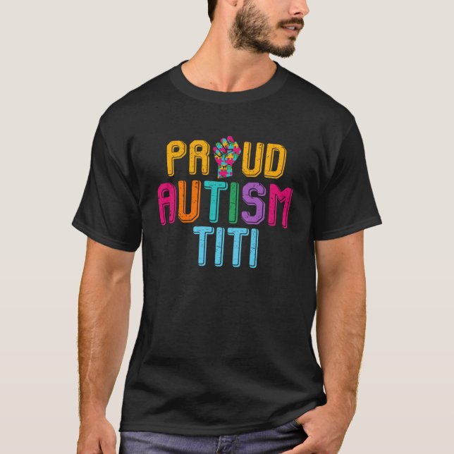 Camiseta Autism Awareness Day Matching Family Proud Autism  (Anverso)