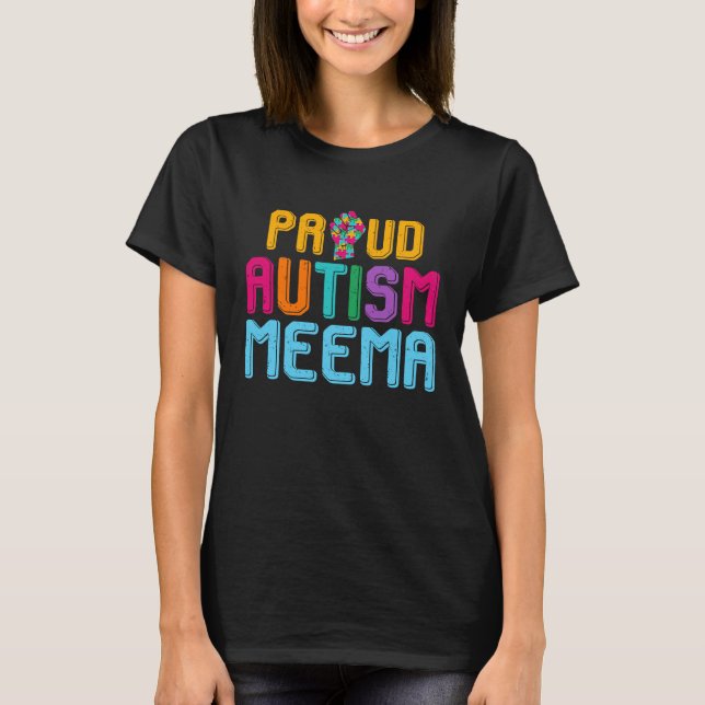 Camiseta Autism Awareness Day Matching Family Proud Autism  (Anverso)