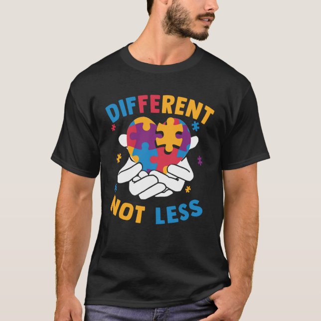 Camiseta Autism Awareness Different Not Less For Autistic (Anverso)