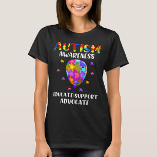 Camiseta Autism Awareness Educar Apoyo al Amor Aut