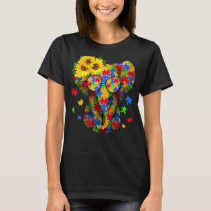 Camiseta Autism Awareness Elephant Be Kind Puzzle Piece Gir