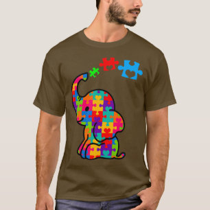 Camiseta Autism Awareness Elephant Gift Cute Elephant Puzze