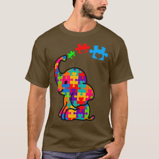 Camiseta Autism Awareness Elephant Gift Cute Elephant Puzze