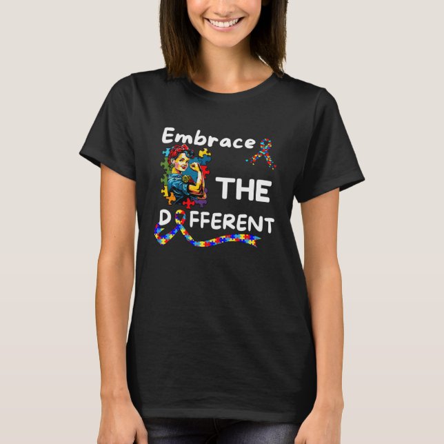 Camiseta Autism Awareness Embrace Different Unmasking Autis (Anverso)