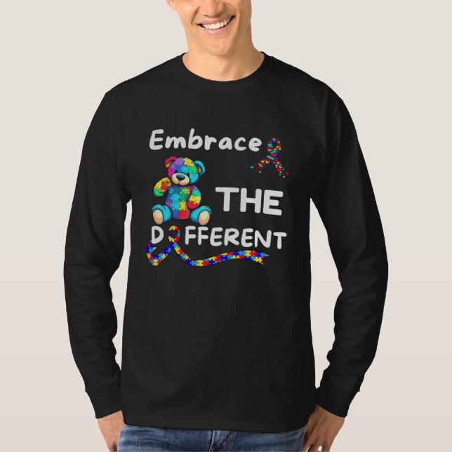 Camiseta Autism Awareness Embrace The Different Unmasking A (Anverso)