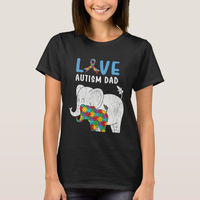 Camiseta Autism Awareness Father Love Proud Autism Daughter (Anverso)