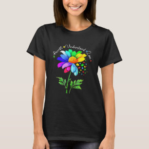 Camiseta Autism Awareness Flower Aceptan Comprender Flo De