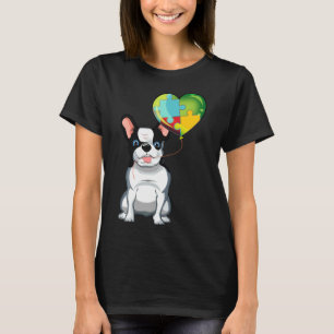 Camiseta Autism Awareness French Bulldog Dog Puzzle Piece A
