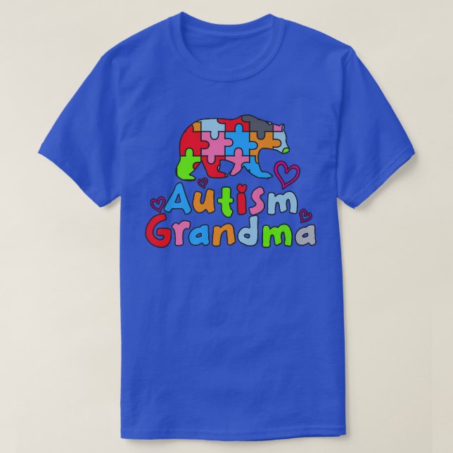 Camiseta Autism Awareness Grandma Bear Premium (Diseño del anverso)
