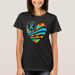 Camiseta Autism Awareness Heart Support Autistic Mes Ki