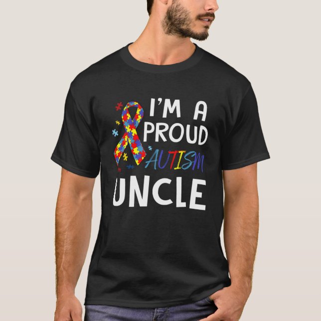 Camiseta Autism Awareness I m A Proud Autism Uncle (Anverso)